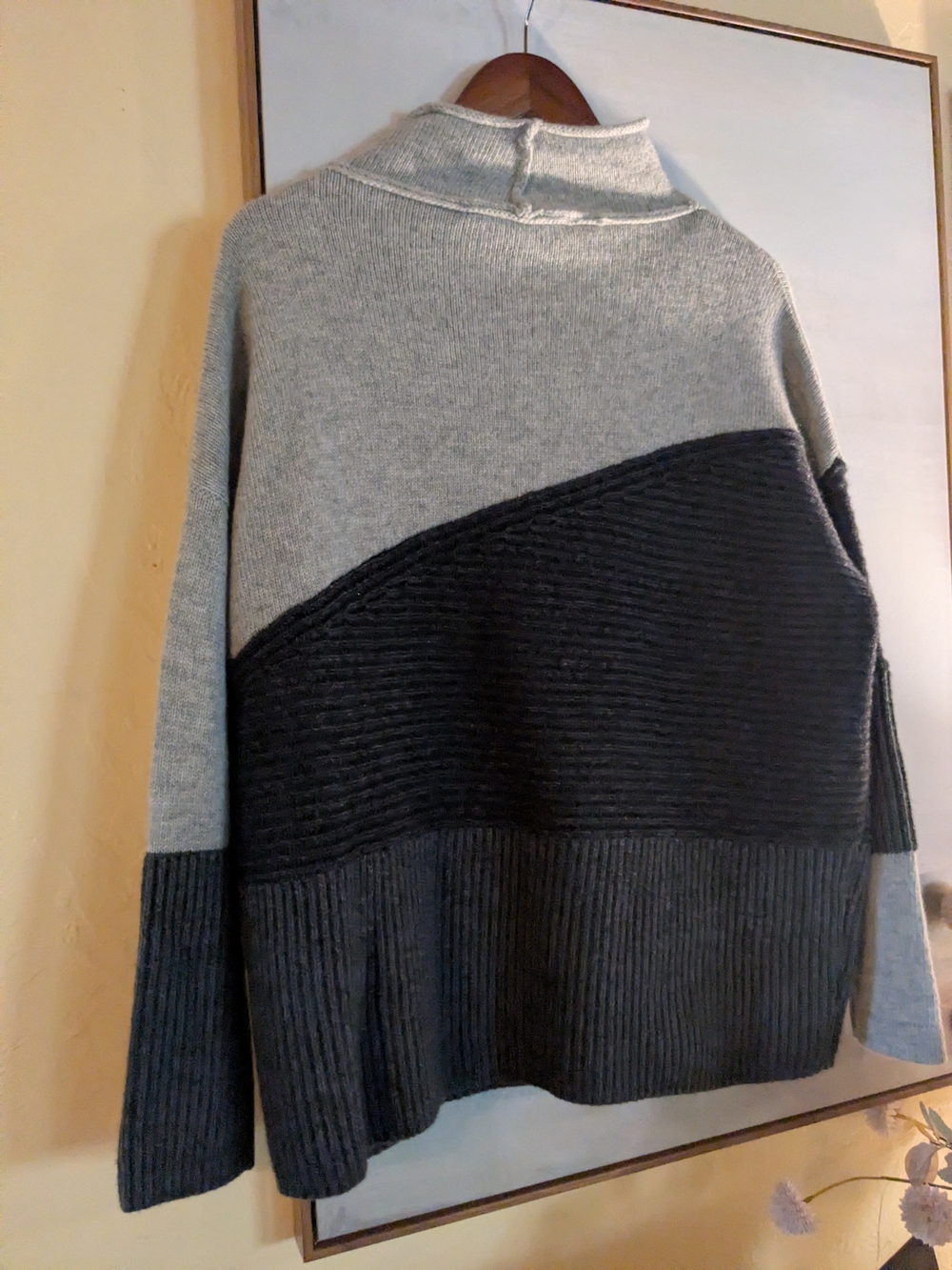 French Connection Color Block Wool Blend Sweater - Picture 2 of 9